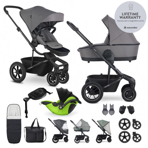 EASYWALKER Kočík kombinovaný Harvey⁵ Pebble Grey XXL AIR + KIDDY Evoluna i-size 2 + základňa EASYWALKER Kočík kombinovaný Harvey⁵ Pebble Grey XXL AIR + KIDDY Evoluna i-size 2 + základňa