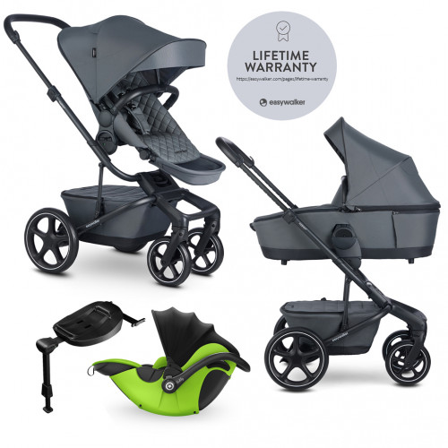 EASYWALKER Kočík kombinovaný Harvey⁵ Premium 2v1 Mineral Grey LITE RWS + KIDDY Evoluna i-size 2 EASYWALKER Kočík kombinovaný Harvey⁵ Premium 2v1 Mineral Grey LITE RWS + KIDDY Evoluna i-size 2