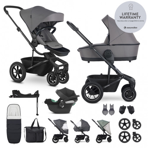 EASYWALKER Kočík kombinovaný Harvey⁵ Pebble Grey XXL AIR + CYBEX Aton B2 i-Size + základňa EASYWALKER Kočík kombinovaný Harvey⁵ Pebble Grey XXL AIR + CYBEX Aton B2 i-Size + základňa