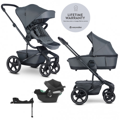 EASYWALKER Kočík kombinovaný Harvey⁵ Premium 2v1 Mineral Grey LITE RWS + CYBEX Aton B2 i-Size EASYWALKER Kočík kombinovaný Harvey⁵ Premium 2v1 Mineral Grey LITE RWS + CYBEX Aton B2 i-Size