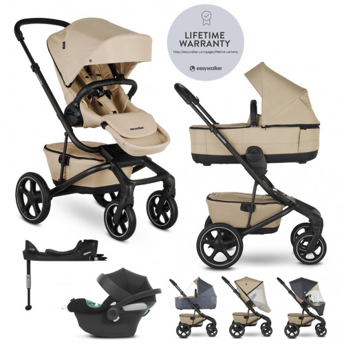 EASYWALKER Kočík kombinovaný Jimmey 2v1 Sand Taupe LITE RWS + CYBEX Aton B2 i-Size + základňa EASYWALKER Kočík kombinovaný Jimmey 2v1 Sand Taupe LITE RWS + CYBEX Aton B2 i-Size + základňa