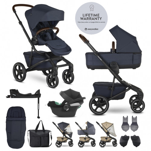 EASYWALKER Kočík kombinovaný Jimmey Indigo Blue XXL RWS + CYBEX Aton B2 i-Size + základňa EASYWALKER Kočík kombinovaný Jimmey Indigo Blue XXL RWS + CYBEX Aton B2 i-Size + základňa