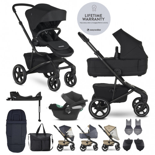 EASYWALKER Kočík kombinovaný Jimmey Pepper Black XXL RWS + CYBEX Aton B2 i-Size + základňa EASYWALKER Kočík kombinovaný Jimmey Pepper Black XXL RWS + CYBEX Aton B2 i-Size + základňa