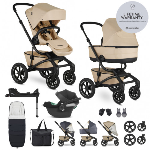 EASYWALKER Kočík kombinovaný Jimmey Sand Taupe XXL AIR + RWS + CYBEX Aton B2 i-Size + základňa EASYWALKER Kočík kombinovaný Jimmey Sand Taupe XXL AIR + RWS + CYBEX Aton B2 i-Size + základňa