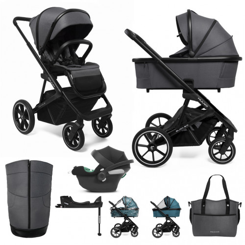 MUUVO Kočík kombinovaný Slick 2.0 set 2v1 Iron graphite + CYBEX Aton B2 i-Size + základňa MUUVO Kočík kombinovaný Slick 2.0 set 2v1 Iron graphite + CYBEX Aton B2 i-Size + základňa