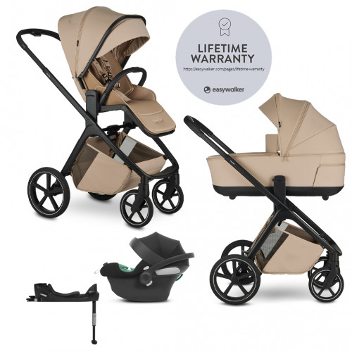 EASYWALKER Kočík kombinovaný Zoey Almond Taupe + CYBEX Aton B2 i-Size + základňa EASYWALKER Kočík kombinovaný Zoey Almond Taupe + CYBEX Aton B2 i-Size + základňa