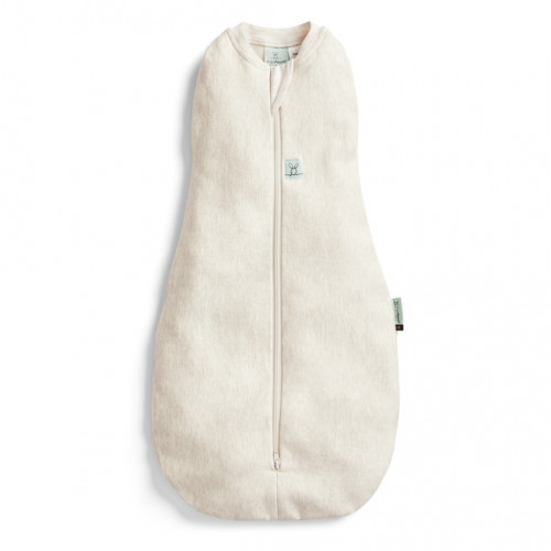 ERGOPOUCH Zavinovačka a vak na spanie 2v1 Cocoon Oatmeal Marle 6-12 m, 8-10 kg, 1 tog