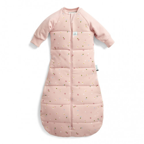 ERGOPOUCH Vak na spanie s rukávmi organická bavlna Jersey Daisies 3-12 m, 6-10 kg, 2,5 tog